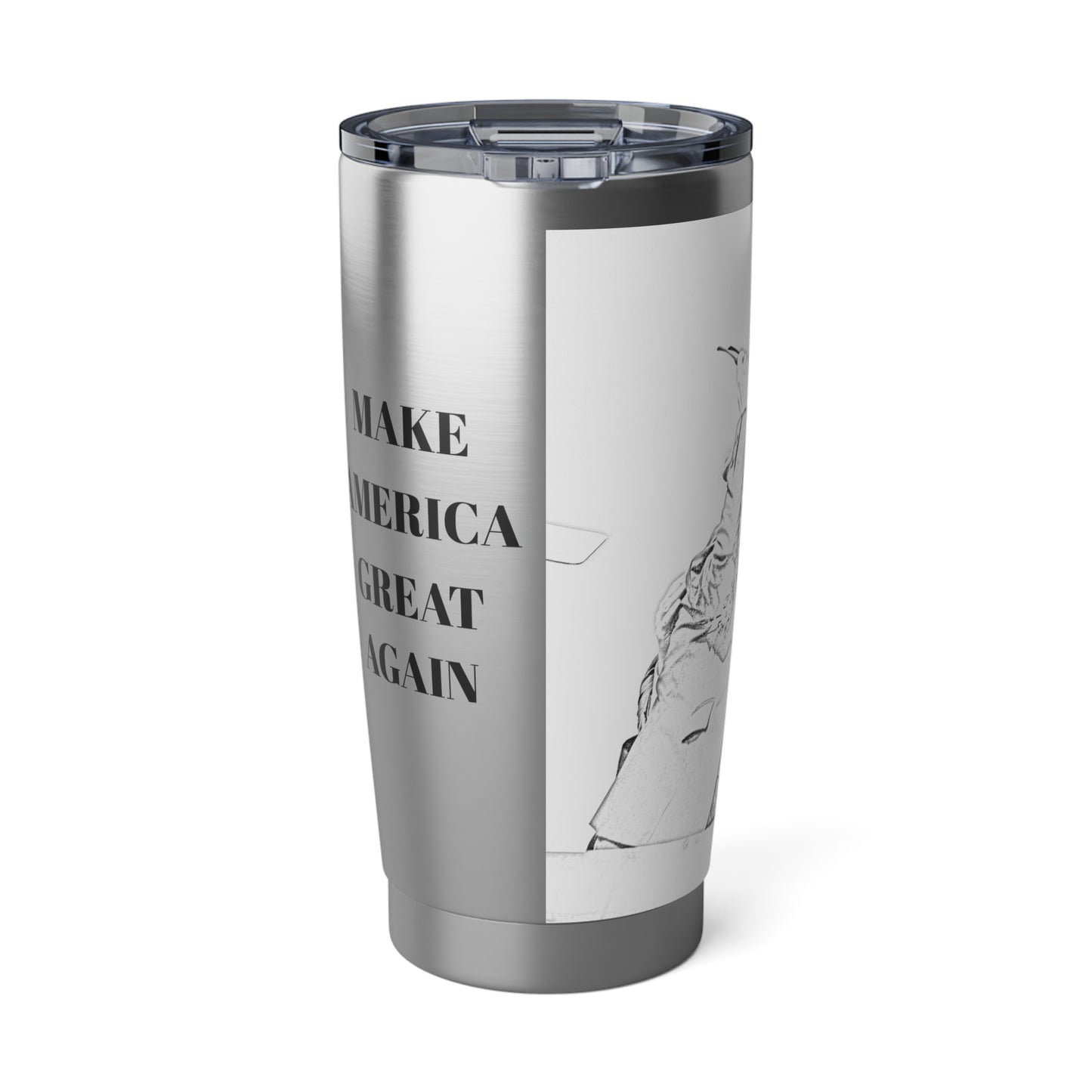 Donald Trump Drawing Edition Tumbler, 20oz White