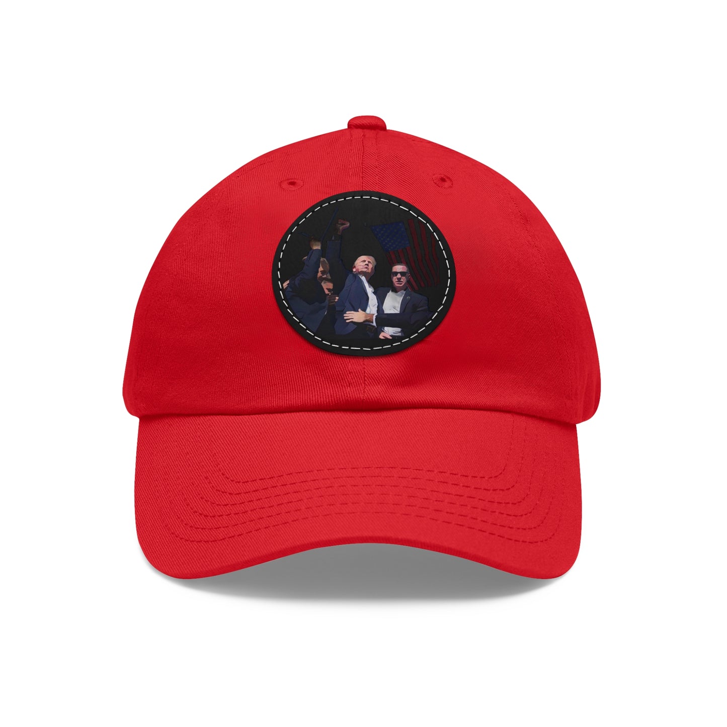 Trump Caps with Leather Patch