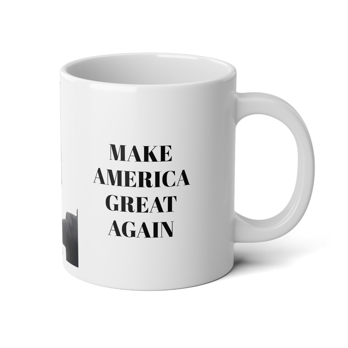 Patriotic White Ceramic Mug, 20oz