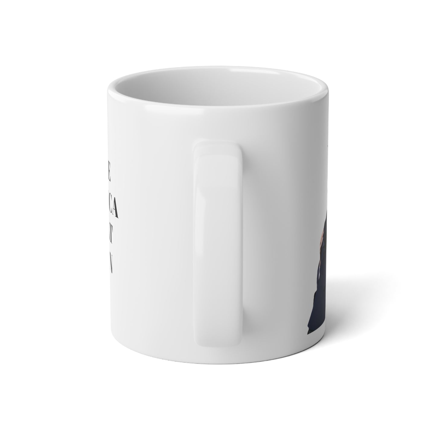 Patriotic White Ceramic Mug, 20oz